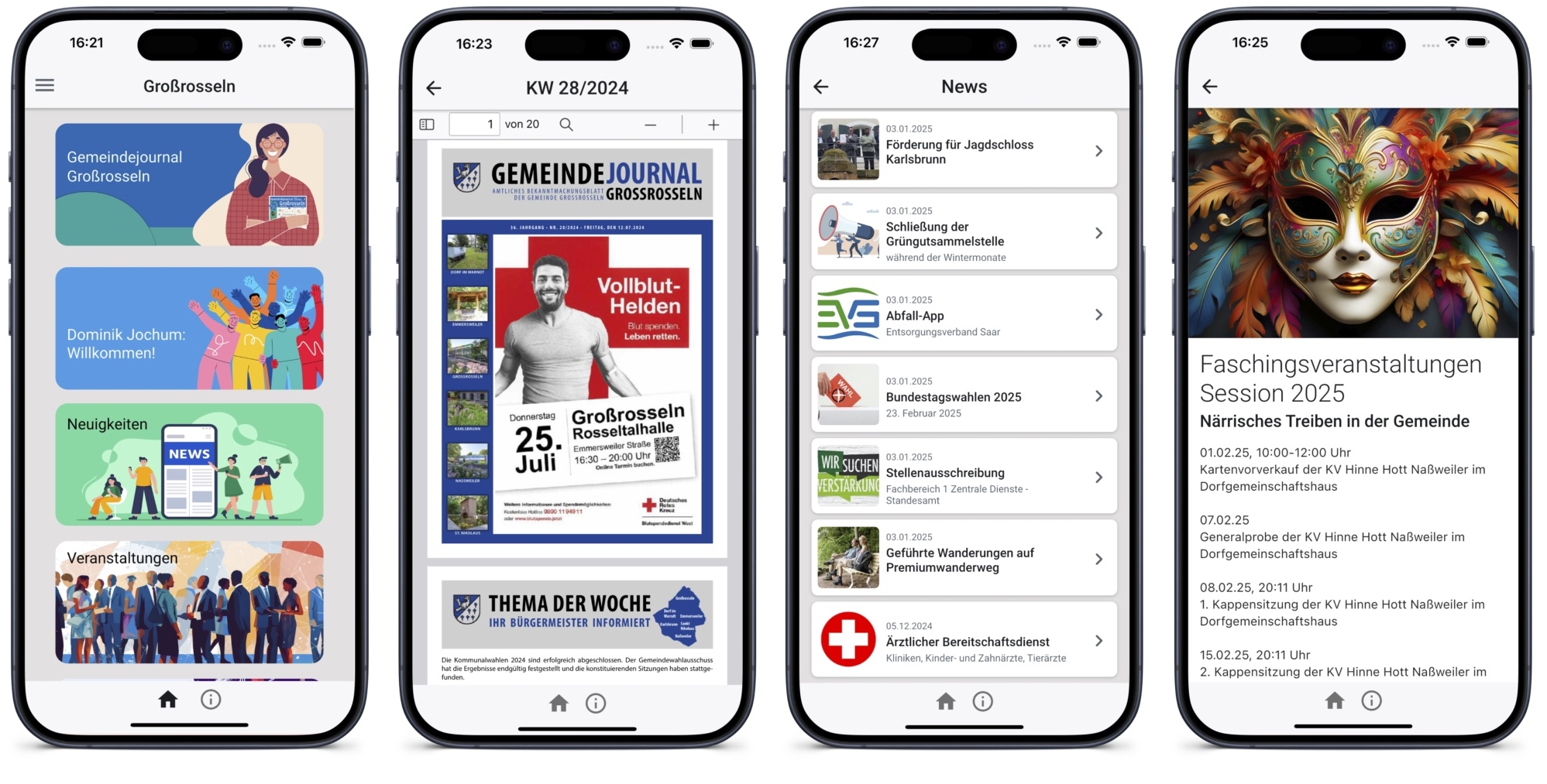 Mobile Gemeinde App Grossrosseln