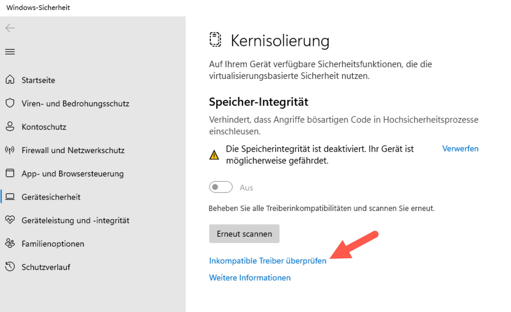 windows11 inkompatible treiber anzeigen