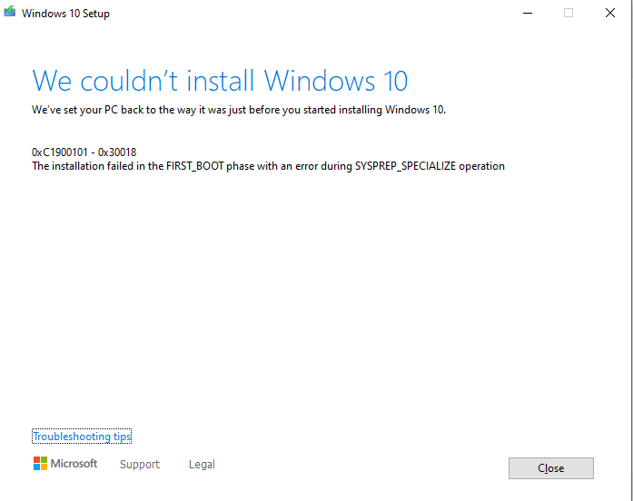 windows11 inplace upgrade 23h2 crash 48 prozent