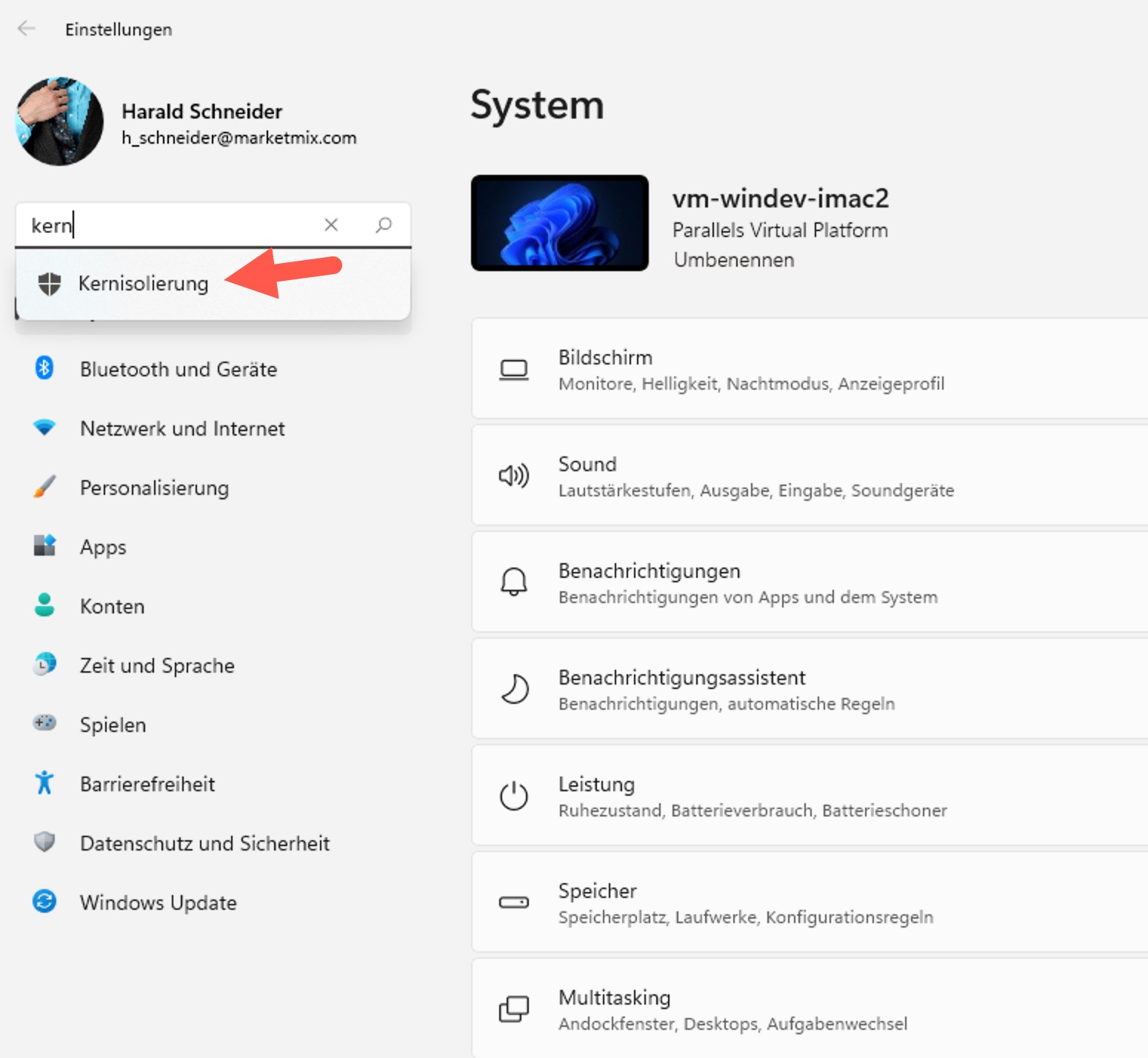 windows11 kernisolierung aktivieren