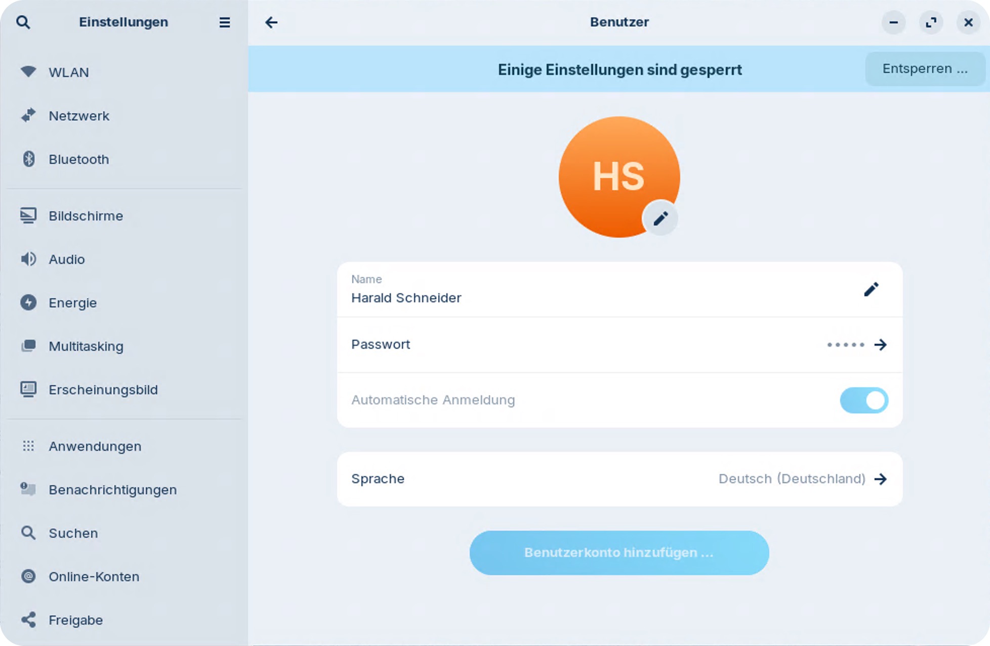 ZorinOS RDP: Automatische Benutzeranmeldung