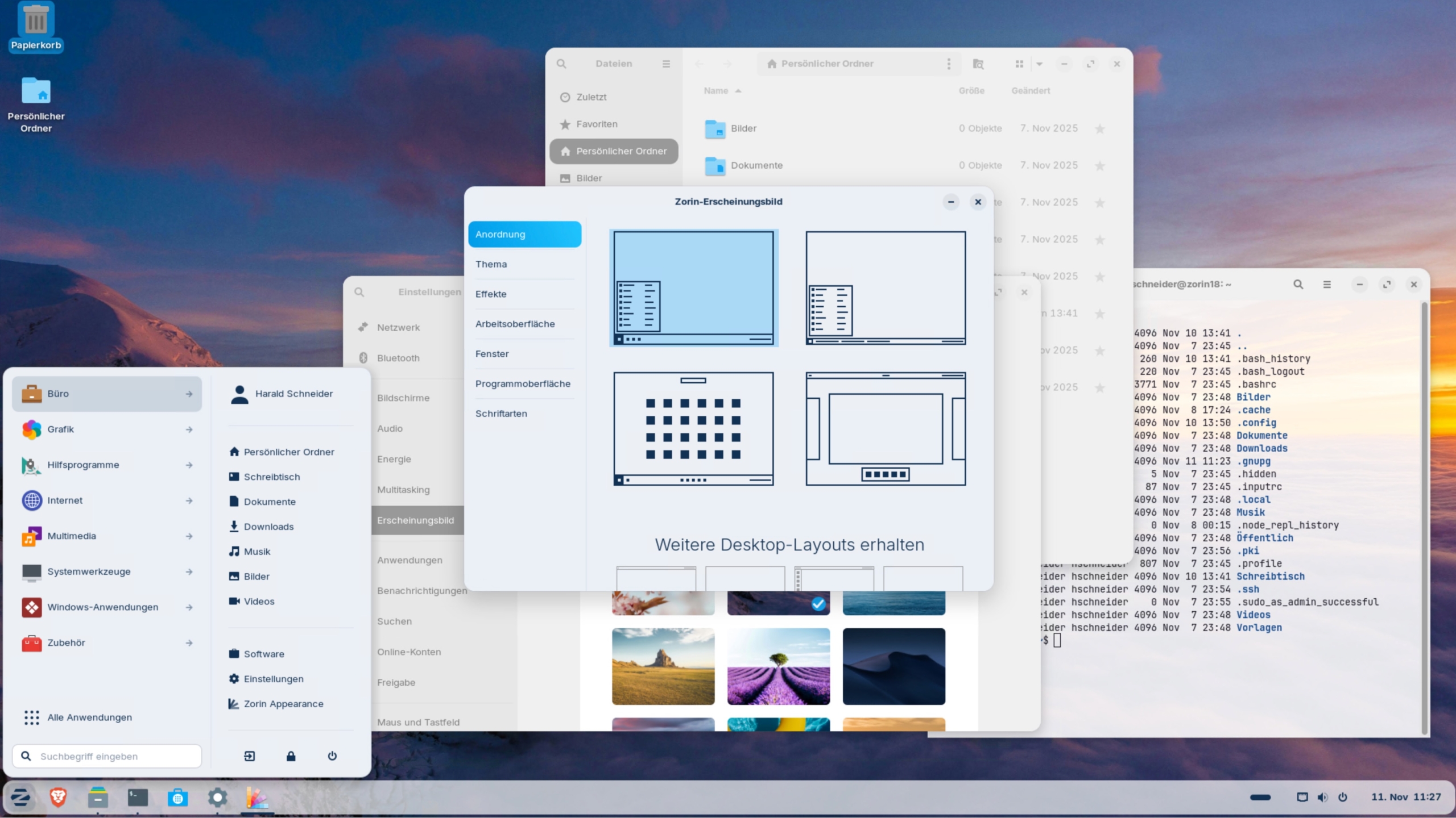 ZorinOS: Windows 10 Style Desktop