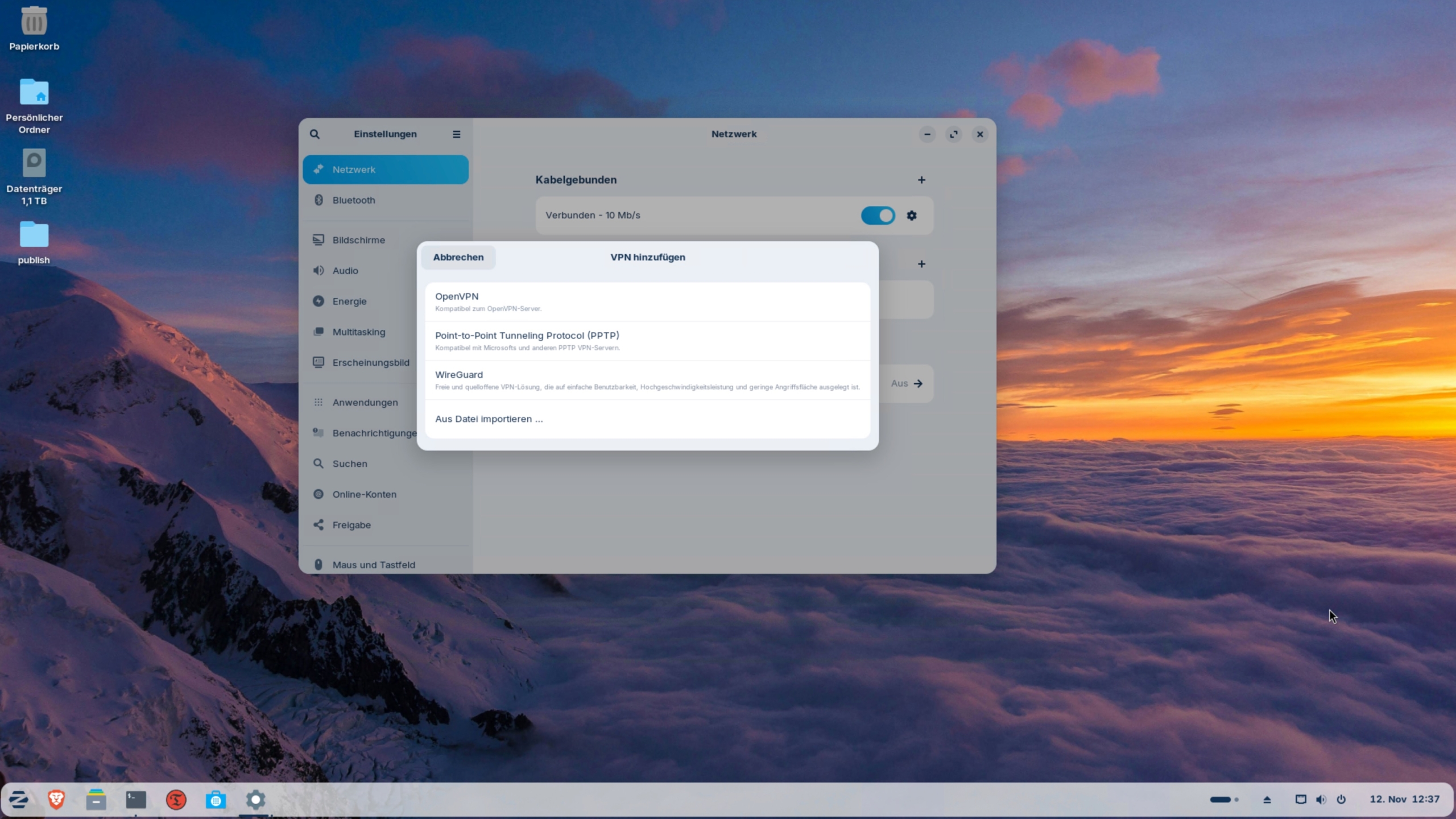 ZorinOS & HomeOffice: VPN