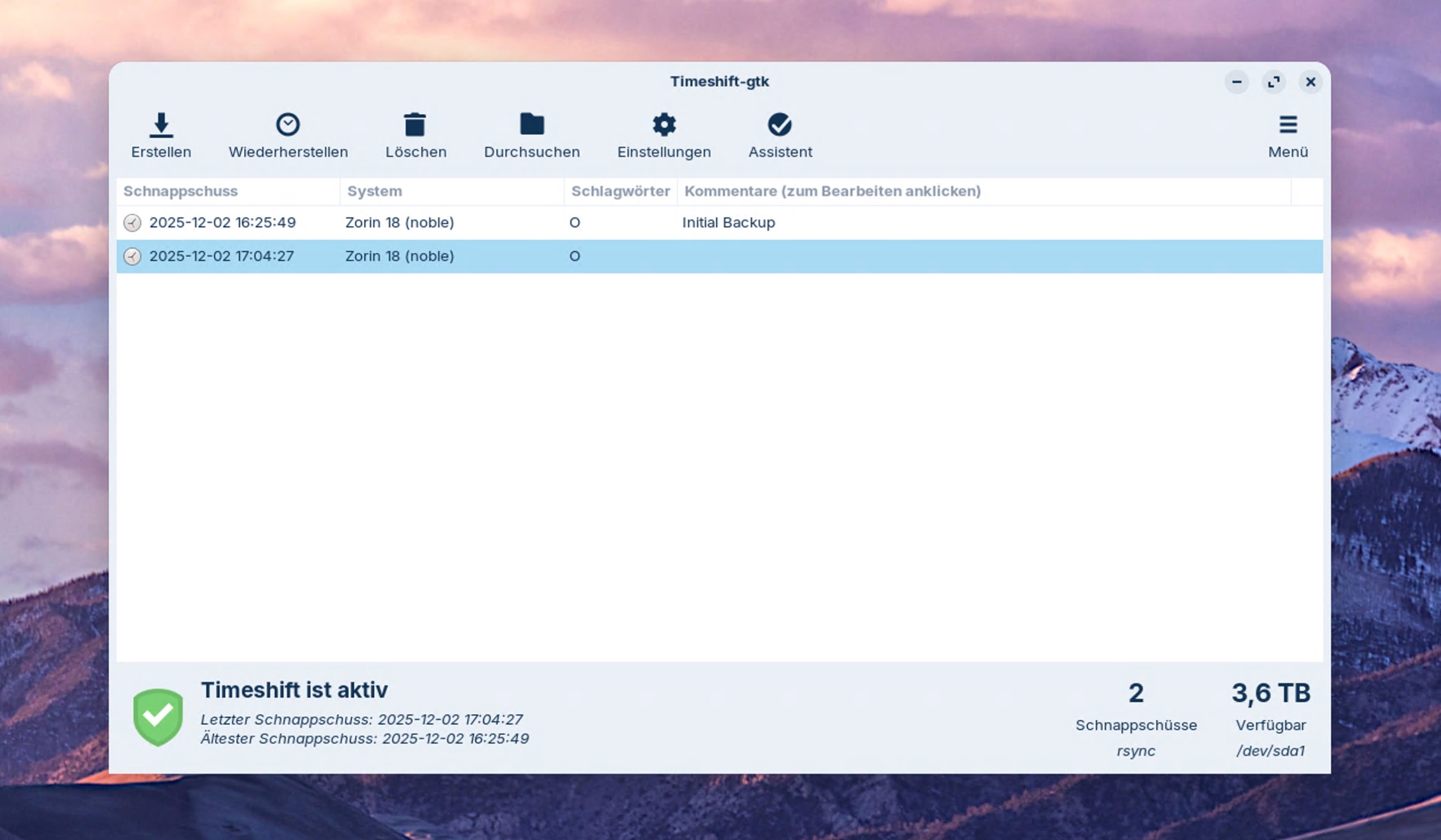 ZorinOS: TimeMachine for Linux
